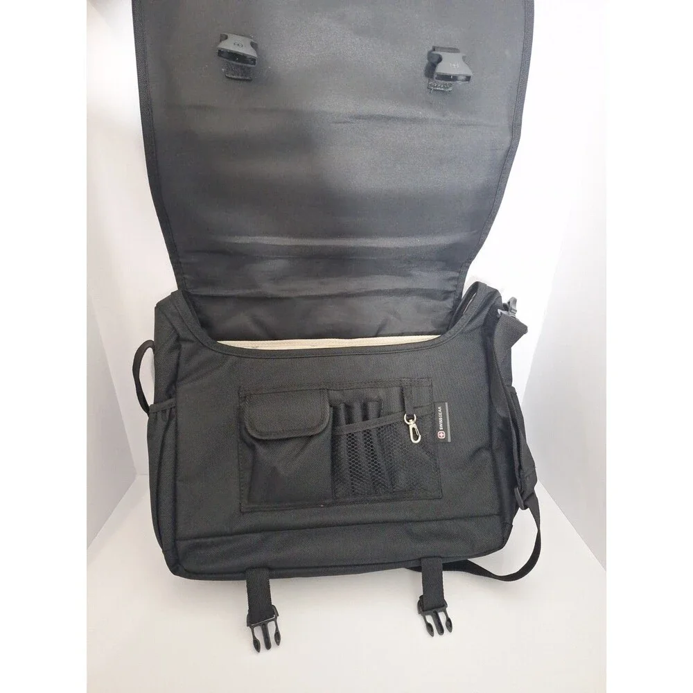 SWISS GEAR Laptop Messenger Shoulder Bag Multi Compartment Brief Case Black 16”
